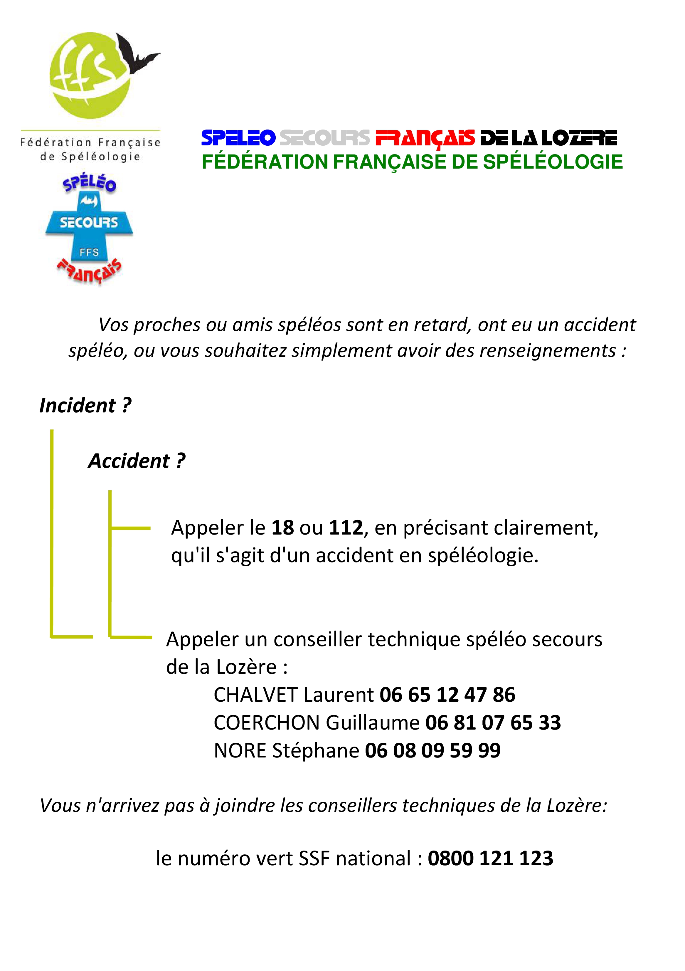 FICHE REFLEXE SSF 48 incident ou accident decembre 2016